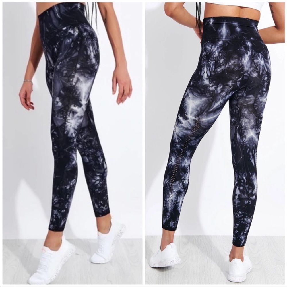 Free People Movement Good Karma Legging X Black & White Tie Dye